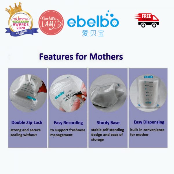 Ebelbo Premium Disposable Milk Storage Bag (150ml) Singular Pack - Image 3