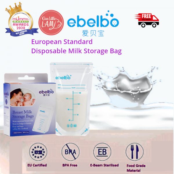 Ebelbo Premium Disposable Milk Storage Bag (150ml) Singular Pack - Image 12