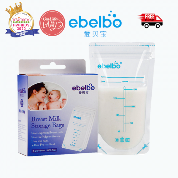 Ebelbo Premium Disposable Milk Storage Bag (150ml) Singular Pack
